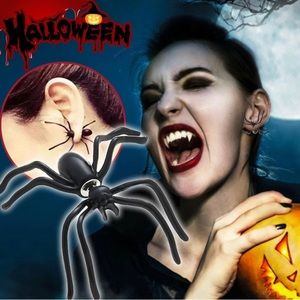 1-pcs 3D Spider Earrings Acrylic Scary halloween party earrings